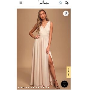 Lulus Thoughts of Hue Gardenia Surplice Maxi Dress